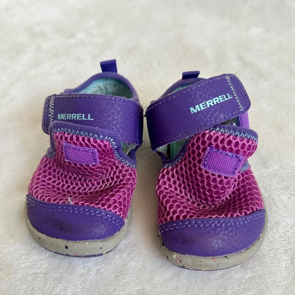Merrell Toddler Hydro Water Sandal‎ Purple Pink Size 4.5 Velcro